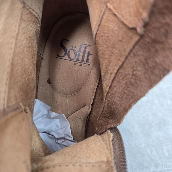 Sofft Lace Up Combat Boots Size 8.5 Brown Suede Grunge Hiker Comfort Booties - Picture 11 of 11